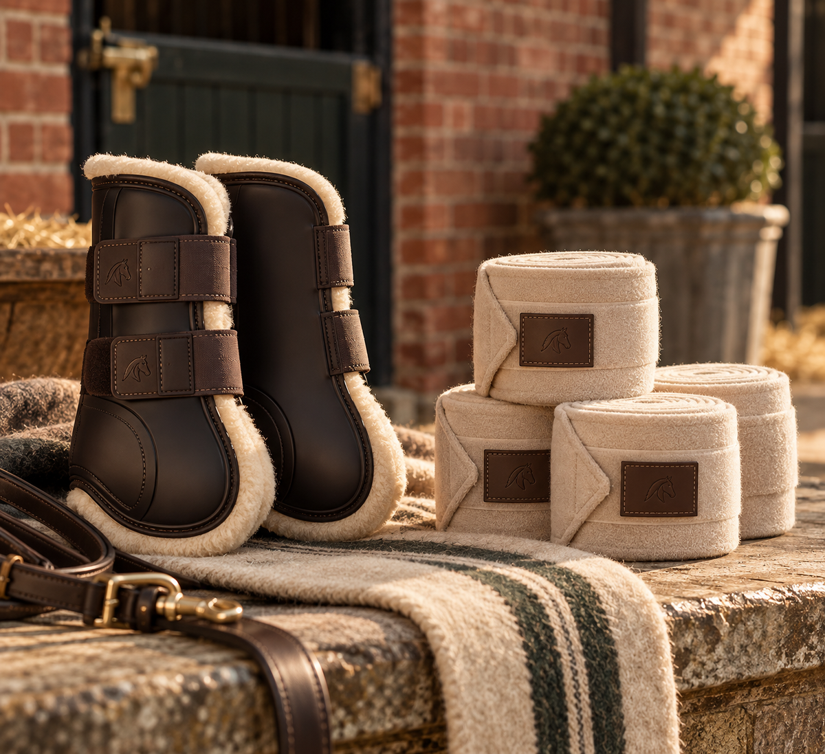 SET OF BOOTS / BANDAGES